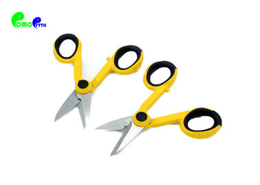 Yellow Indoor Fiber Optic Tools Fiber Optic Scissors / Cutter For Cable's Kelvar Cut