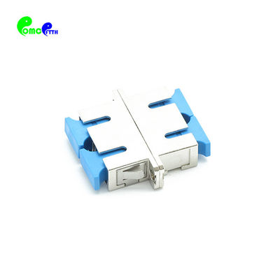 Full Flange SC UPC Duplex Fiber Optic Adapter Singlemode Metal Material