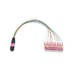 Multimode Senko MPO Trunk Cable OM4 12F MPO Male to LC Fanout 0.9mm Cable
