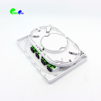 IP45 4 Port FTTH Products Face Plate Fiber Indoor Wall Outlet Box