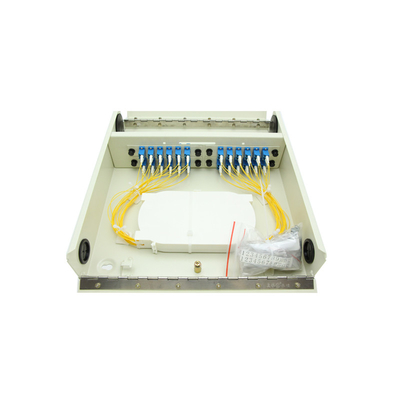 Wall Mount 48 Cores Optic Fiber Box indoor fiber termination box