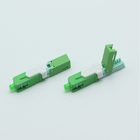 SC Ceramic Fast Connector Fiber Optic V Groove For FTTH Drop Cable