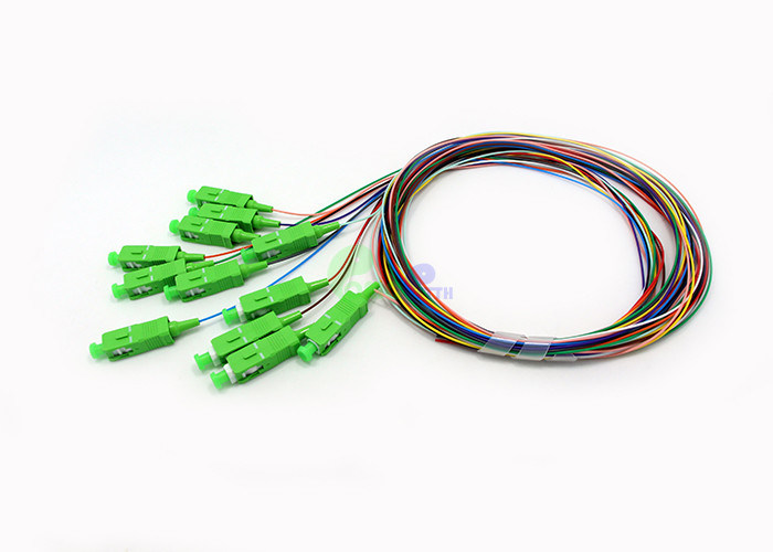 12 Colors Fiber optic pigtail set SC APC G657A1 9 / 125 0.9mm 2M LSZH ...