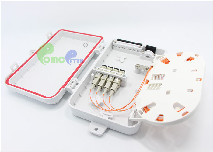4 Fibers Plastic MM Type ABS Material Optical Junction Box Full Loaded
