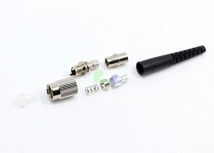 2.0mm Black Fiber Optic Connectors , Fiber Optic FC Connector For Patch