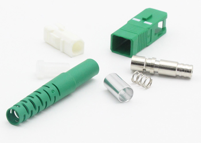 APC Green Color Fiber Optic Connectors Simplex 4.0mm/4.8mm 0.3dB