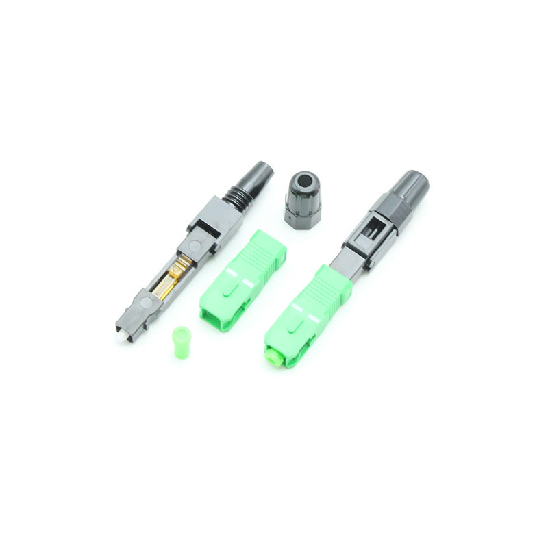 Fiber Optic Fast Connector Sc Apc Upc Quick Connector For Ftth Drop Cable Field Termination Fiber Optic Fast Connector Sc Apc Upc Quick Connector For Ftth Drop Cable Field Termination