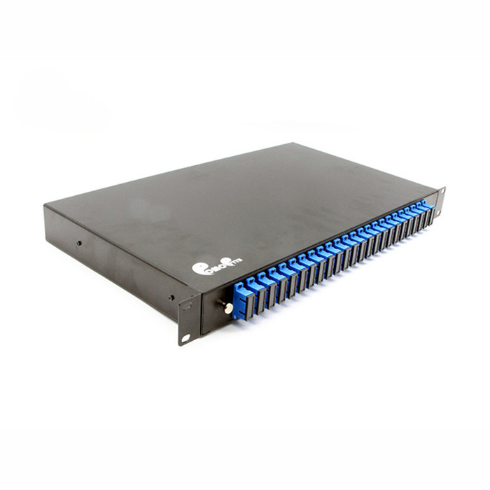 19" 1U 24 Ports 48 Fibers Rack Mount ODF Sliding Rail Optical