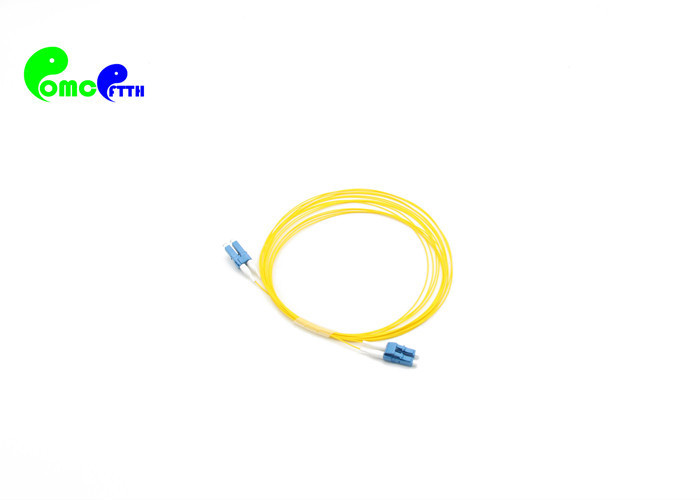 LC UPC 0.9mm 9 / 125μm Duplex Fiber Optic Patch Cord 3 Meter G657A2