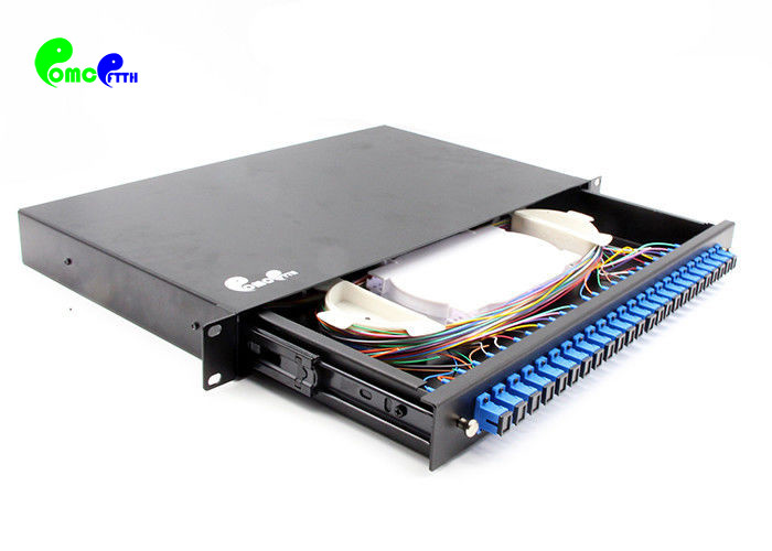 24 Fibers FTTH Optical Distribution Frame SC SM Simplex Full Loaded 19