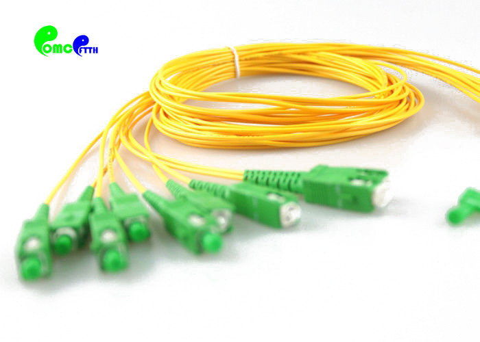 Optical Fiber Plc Splitter Splice / Pigtailed ABS Module 1x8 2.0mm SC