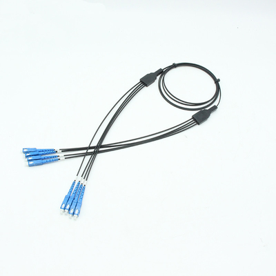 Outdoor 4F Self Supporting Fiber Optic Patch Cables Single Mode FTTH Patch Cord Aerial