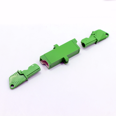 Fiber Optic Adapter E2000 / APC to E2000 / APC 9 / 125μm SX With Ceramic Sleeve Green