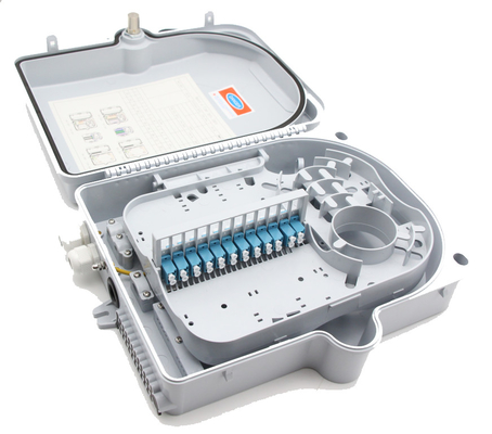 24 Cores 2 Port Fiber Distribution Box With Plc Splitter Pigtail And Adapter FDB