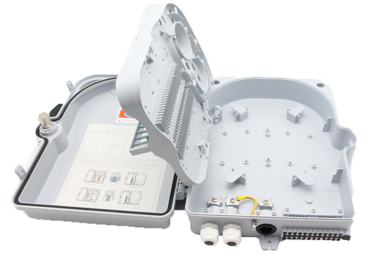 24 Cores 2 Port Fiber Distribution Box With Plc Splitter Pigtail And Adapter FDB