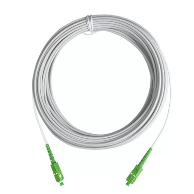 FTTH Armored Fiber Optic Patch Cable SC APC-SC APC 3.0mm G657A Patch Cords LSZH White