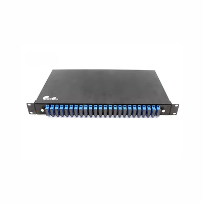 19" 1U 24 Ports 48 Fibers Rack Mount ODF Sliding Rail Optical Distribution Frame SC Duplex Patch Panel