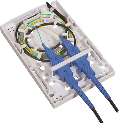2 Port Fiber Face Plate IP45 FTTH Indoor Wall Mounted 2 Port FTTH Fiber Socket with adapter pigtail