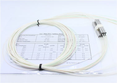 High Durability 1x2 PLC Splitter Strong Fiber Protection Without Connector