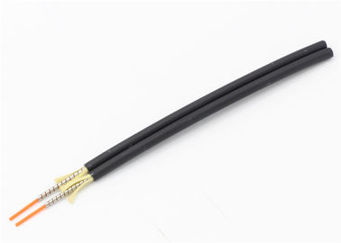 MM 50 / 125 Duplex 3mm Indoor Fiber Cable , Black PE Armored Single Mode Fiber Optic Cable