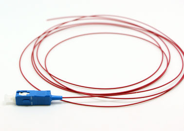 SC UPC Fiber Optic Pigtail 0.9mm cable 2M OS2 IEC Grade B   Easy to strip Red LSZH OEM service