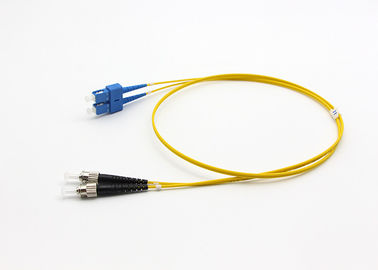 LSZH Yellow Zipcord Fiber Optic Patch Cables SC To ST Multiple Length Optional
