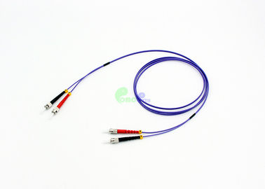 OM2 50 / 125 ST To ST Fiber Patch Cable PC To PC Polish LSZH Orange For Gigabit Ethernet