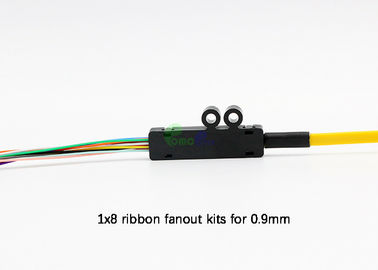 4F - 12F Ribbon fanout 900um Fiber optic pigtail LC OS2 Single mode with 0.9mm tail 0.5M LSZH yellow with OEM service