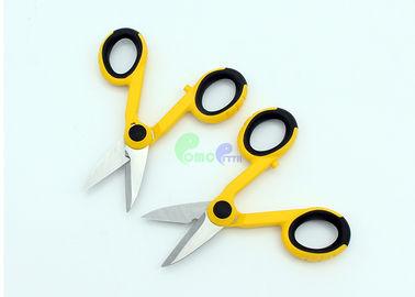 Yellow Indoor Fiber Optic Tools Fiber Optic Scissors / Cutter For Cable's Kelvar Cut