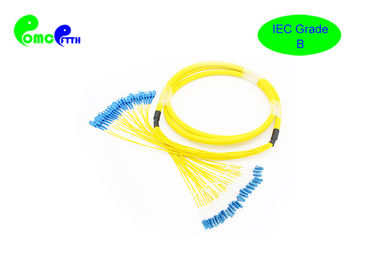 24F Pre-terminated  SC UPC - LC UPC  Fibre Optic Patch Cord SM 9 / 125μm with break out 2.0mm tail IEC Grade B quality