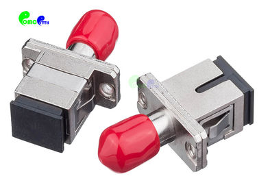 Fiber Optic Adapter ST - SC Hybrid Simplex Single Mode Metal Mating Sleeve Female To Female SC Footprint Coupler