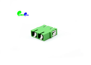 SC Duplex Integrated Fiber Optic Adapter Low Insertion Loss With Inner Shutter Reduced Flange