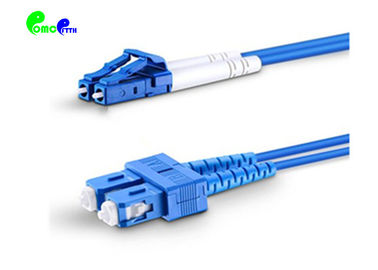 Armored Fiber Optic Patch Cable 1m SC UPC To LC UPC Duplex OS2 Single Mode Patch Cord Jumper