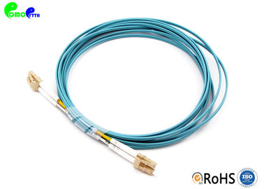 LC FIber optic patch cord LC - LC OM3 50 / 125 10G Duplex 2.0x4.1mm LSZH Aqua 3m