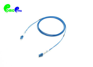Singlemode 1.6mm OD LC UPC- LC UPC Duplex Fiber Optic Patch Cord G657A1 LSZH Blue Color IEC grade B