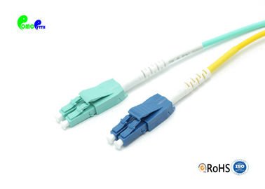 OM1/OM2/OM3/OM4/SM Dual Duplex Fiber Optic Patch Cables Polarity Switchable Uniboot LC / PC - LC / PC