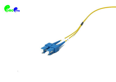 SC APC To SC UPC SM 9/125 Fiber Optic Patch Cables Yellow LSZH Duplex 2.0mm Fiber Patch Cord