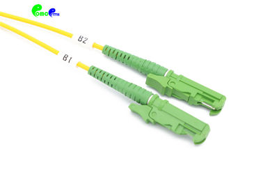 Fiber optic Patch Cable SC APC - E2000 APC OS2 9 / 125 Duplex 2.0mm 3m LSZH IEC Grade B1 quality level