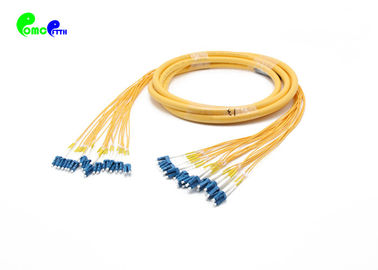 24 Cores Pre-terminated patch cable LC / UPC- LC / UPC SM G657A1 9 / 125 with Fanout 2.0mm tail