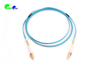 OM3  Fiber Patch Cable LC / PC - LC / PC DX  2.0mm Bend insensitive OM3 50 / 125μm LSZH Aqua Optical Patch Cord
