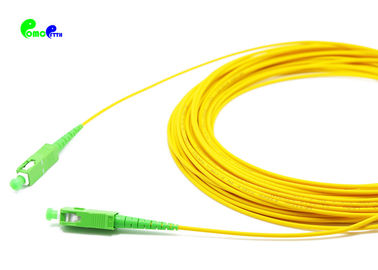 IEC Grade B SC APC 9 / 125μm Simplex 2.0mm Fiber Optic Patch Cord 10M G657A2 LSZH Yellow