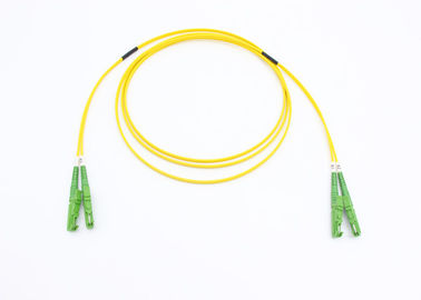 E2000 APC - E2000 APC Optical Patch Cord OS2 G657A2 9 / 125μm 2.0mm Duplex LSZH Yellow Cable
