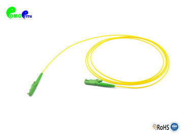 China Made E2000 APC Fiber Optic Patch Cord 9 / 125μm Simplex  2.0mm  OS2 G657D 1M LSZH Yellow