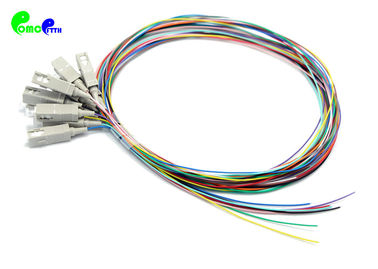 12pcs 12 Colors SC PC Optical Fiber Pigtail set OM2 50 / 125μm 0.9mm 2M LSZH Loose buffer easy to strip LSZH