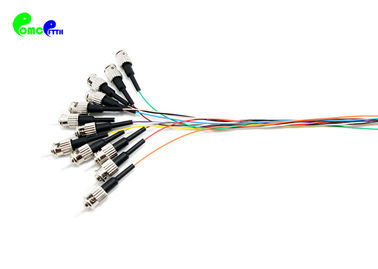 12F 12 Color 0.9mm Single Mode ST UPC Optical Fiber Pigtail 900μm With Good Reliability Crush Resistance