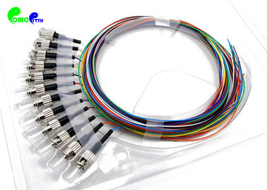 12F 12 Color 0.9mm Single Mode ST UPC Optical Fiber Pigtail 900μm With Good Reliability Crush Resistance