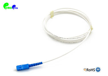 FTTH Drop cable Pigtail Simplex SC UPC 9 / 125μm 2.0mm With OS2 G65A1 White LSZH Jacket For FTTH project