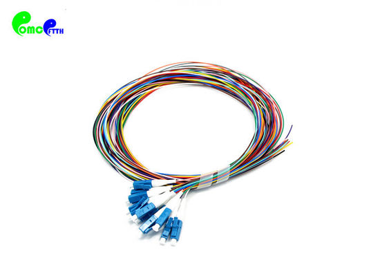 1m Fiber Optic Pigtail 12F 12 Colors LC UPC With 0.9mm OS2 G657A2 9/125 ...