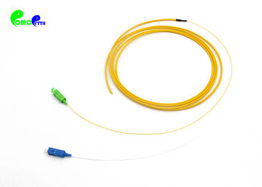 SC APC Pigtail / SC UPC  Pigtail  Fiber Optic Pigtail 9 / 125μm 0.9mm With 3.0mm unit-tube LSZH Jacket Cable Yellow