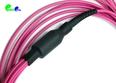 MPO Trunk Cable OM4 12F MPO Female to LC UPC Pre - terminated Breakout 2.0mm 5M Type B LSZH Magenta